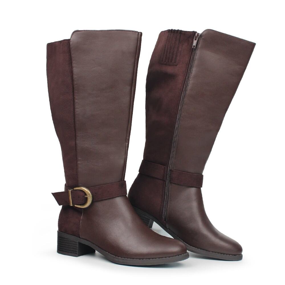 David Tate Women's Branson- Extra Wide Shaft Boot Size Brown 8 W US